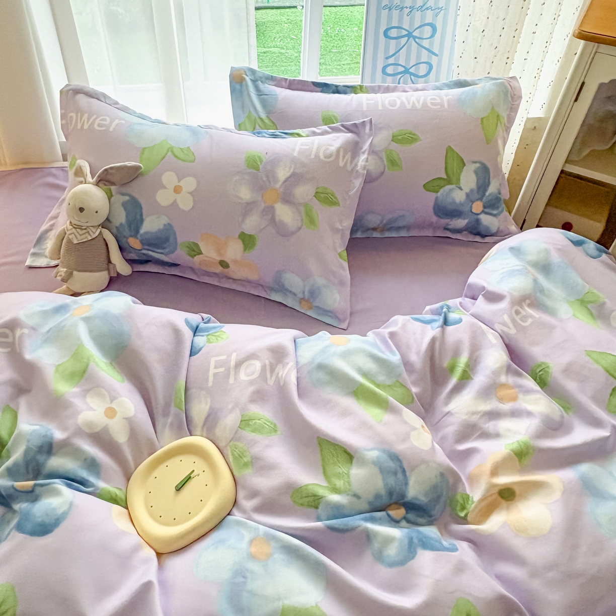 91家纺网 家纺一手货源 找家纺 正莱欣 2025新品加厚生态棉磨毛四件套高克重植物羊绒床单款床笠款四件套大量现货（学生三件套）巴黎花染