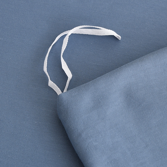 91家纺网 家纺一手货源 找家纺 宇彬家纺 2026新款A类13374全棉纯棉母婴级纯色四件套贡缎新疆长绒轻奢缩水足可定做 一字绣-宾利蓝