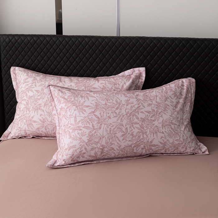 91家纺网 家纺一手货源 找家纺 晶缦家纺 2025新款纯棉全棉磨毛单枕套单品枕套枕套单件 恋影春天粉