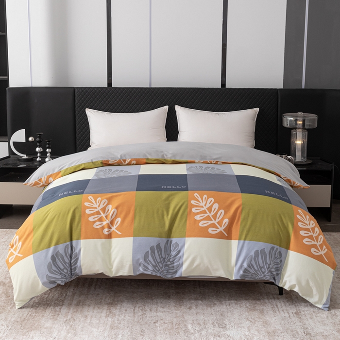 91家纺网 家纺一手货源 找家纺 晶缦家纺 2025新款纯棉全棉磨毛单被套单品被套被套单件 叶梦格调