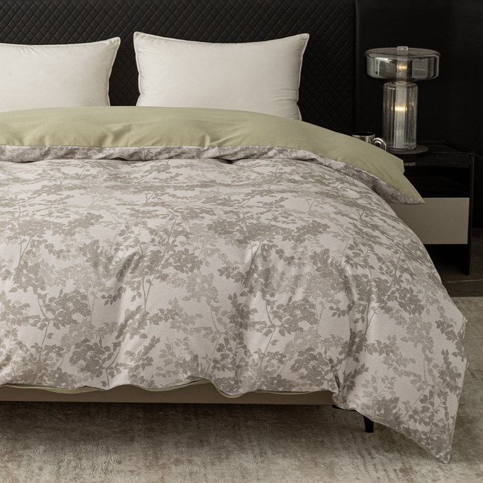 91家纺网 家纺一手货源 找家纺 晶缦家纺 2025新款纯棉全棉磨毛单被套单品被套被套单件 云夏灰