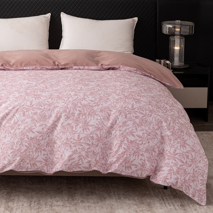 91家纺网 家纺一手货源 找家纺 晶缦家纺 2025新款纯棉全棉磨毛单被套单品被套被套单件 恋影春天粉