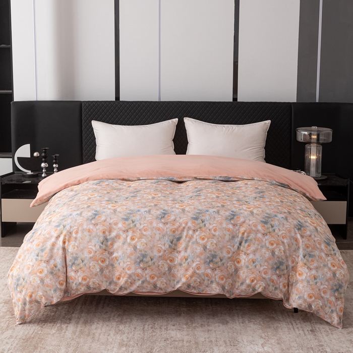 91家纺网 家纺一手货源 找家纺 晶缦家纺 2025新款纯棉全棉磨毛单被套单品被套被套单件 淡颜黄