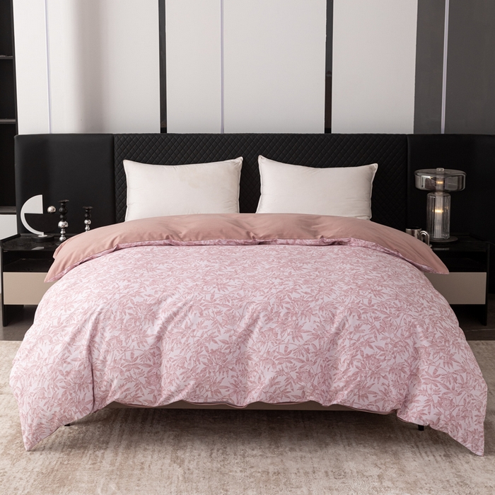 91家纺网 家纺一手货源 找家纺 晶缦家纺 2025新款纯棉全棉磨毛单被套单品被套被套单件 恋影春天粉