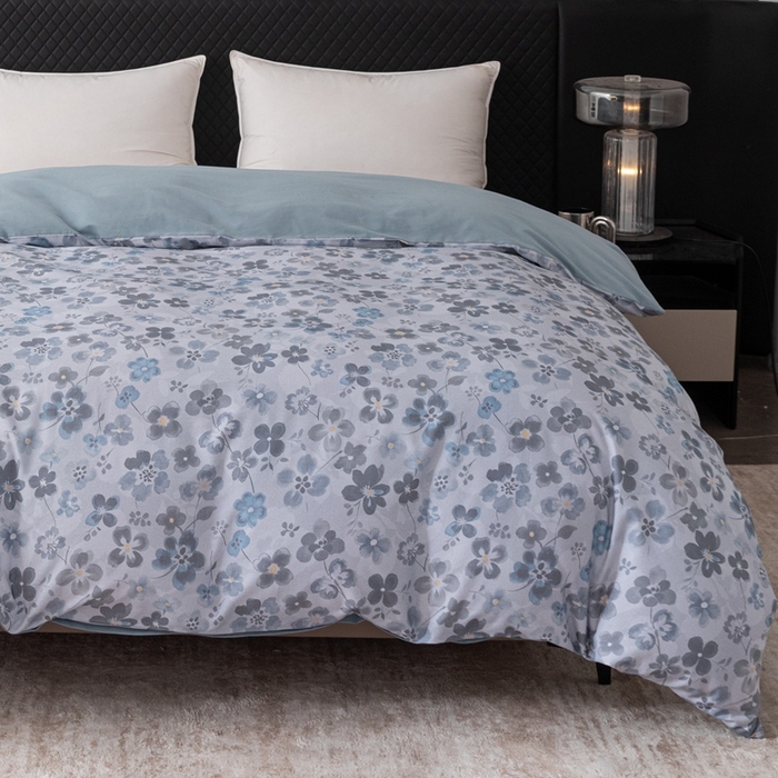 91家纺网 家纺一手货源 找家纺 晶缦家纺 2025新款纯棉全棉磨毛单被套单品被套被套单件 春风恋曲灰