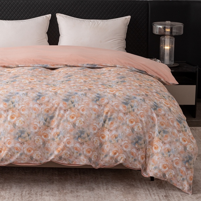 91家纺网 家纺一手货源 找家纺 晶缦家纺 2025新款纯棉全棉磨毛单被套单品被套被套单件 淡颜黄