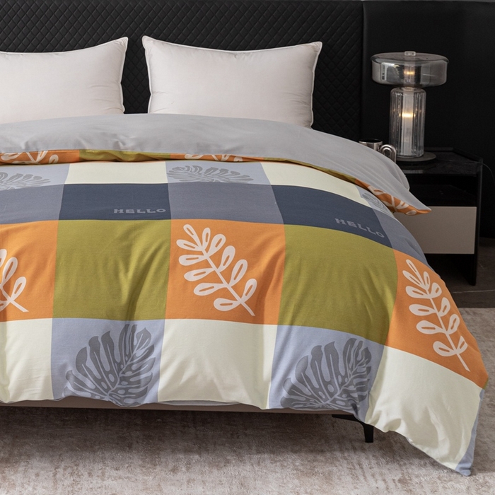 91家纺网 家纺一手货源 找家纺 晶缦家纺 2025新款纯棉全棉磨毛单被套单品被套被套单件 叶梦格调