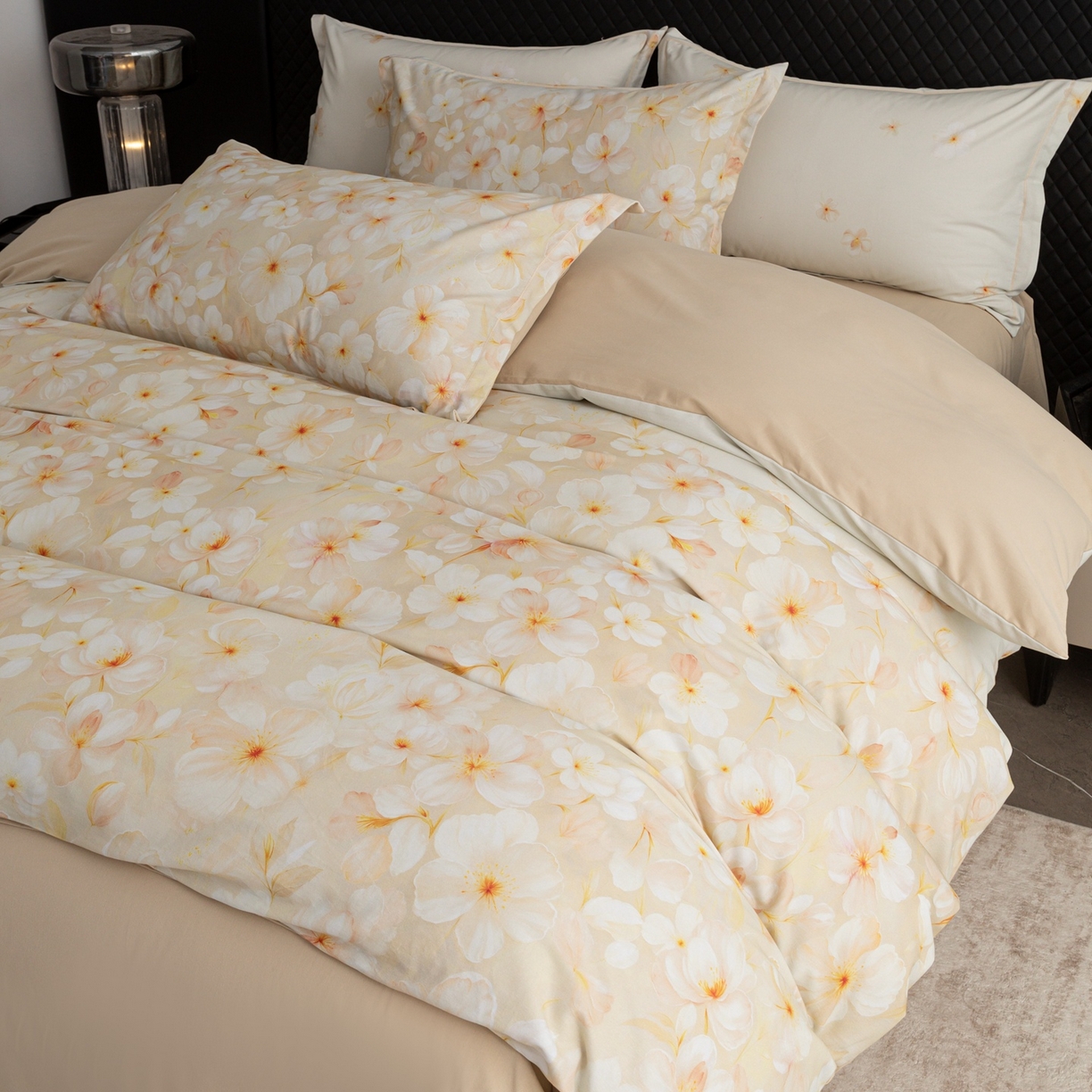 91家纺网 家纺一手货源 找家纺 晶缦家纺 2025新款加厚纯棉全棉磨毛四件套 寂香米