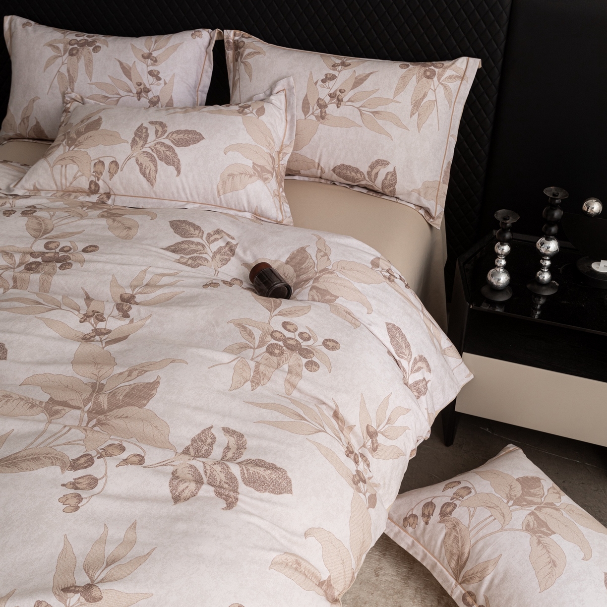 91家纺网 家纺一手货源 找家纺 晶缦家纺 2025新款加厚纯棉全棉磨毛四件套 安梦咖