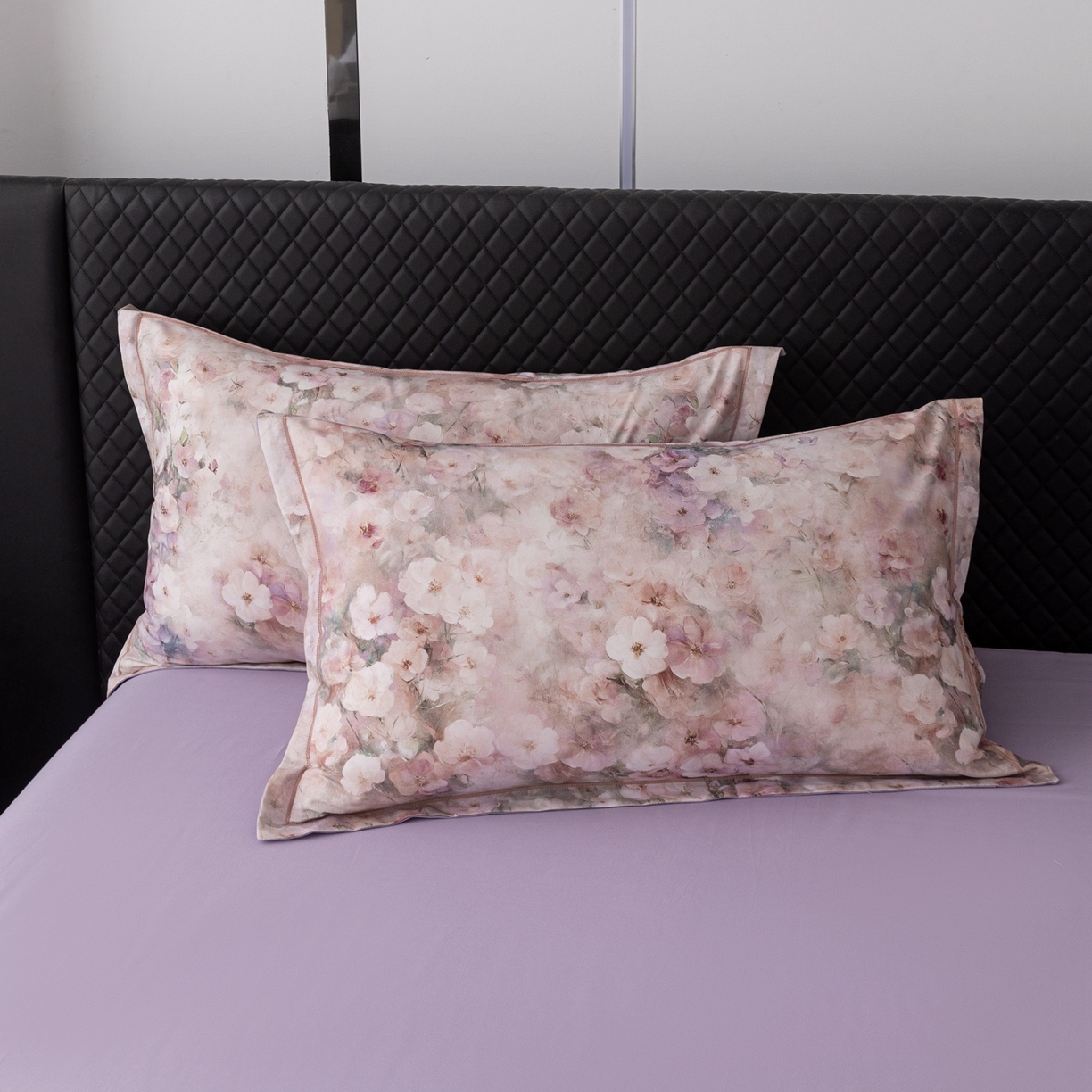 91家纺网 家纺一手货源 找家纺 晶缦家纺 2025新款加厚纯棉全棉磨毛四件套 花曲里粉