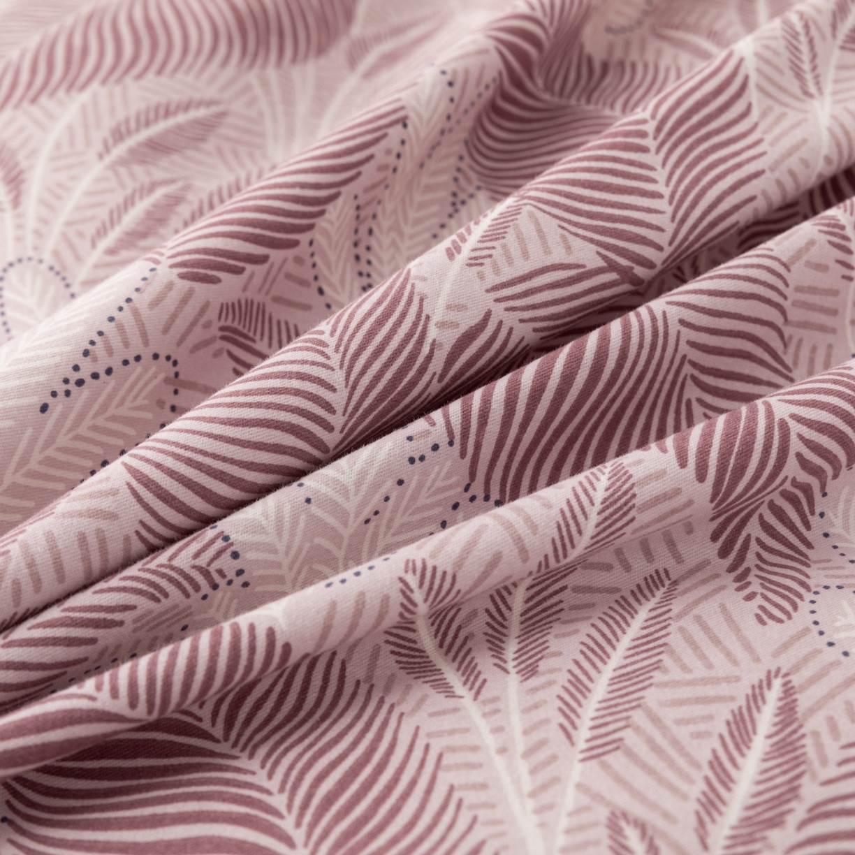 91家纺网 家纺一手货源 找家纺 晶缦家纺 2025新款加厚纯棉全棉磨毛四件套 爱恋羽叶豆沙