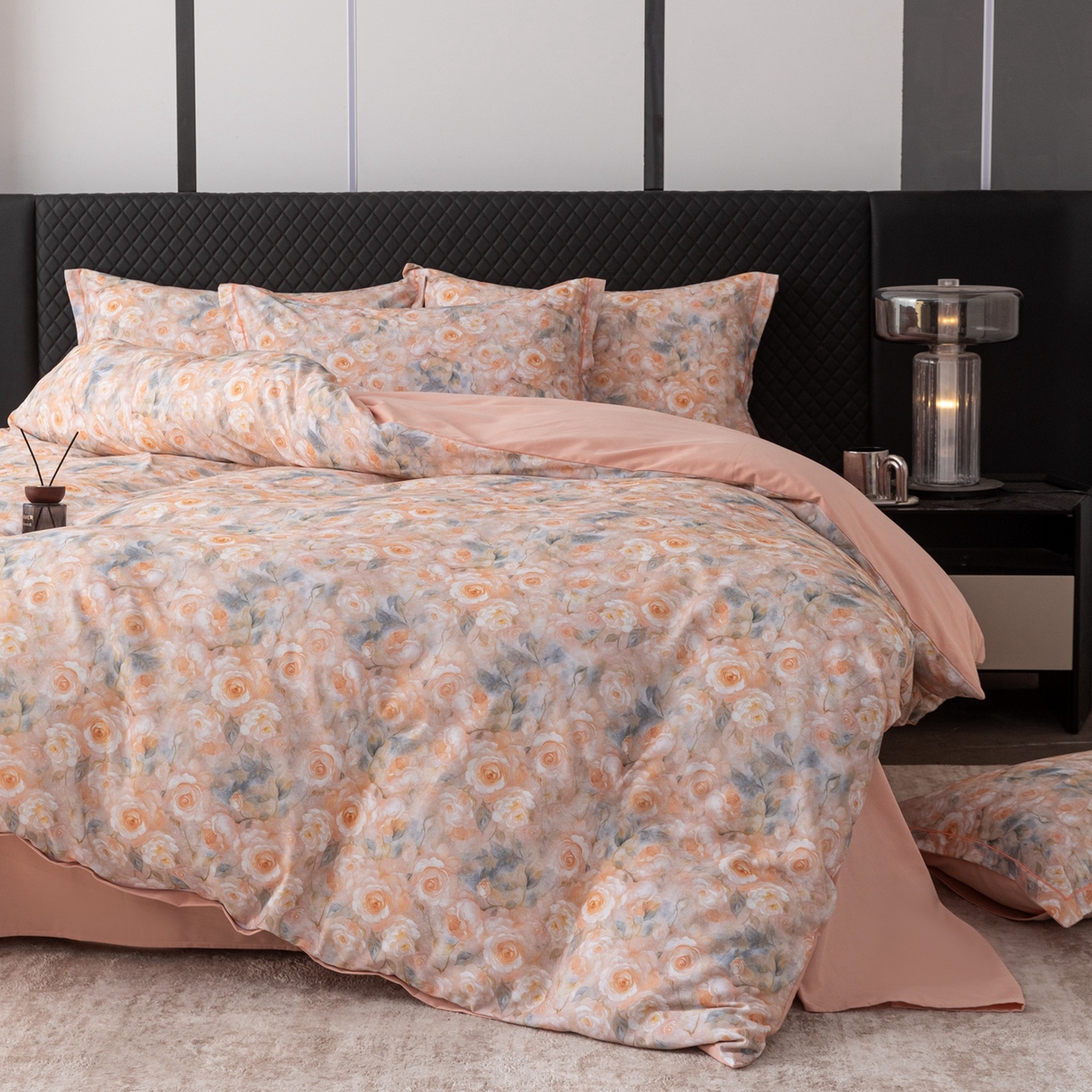 91家纺网 家纺一手货源 找家纺 晶缦家纺 2025新款加厚纯棉全棉磨毛四件套 淡颜黄