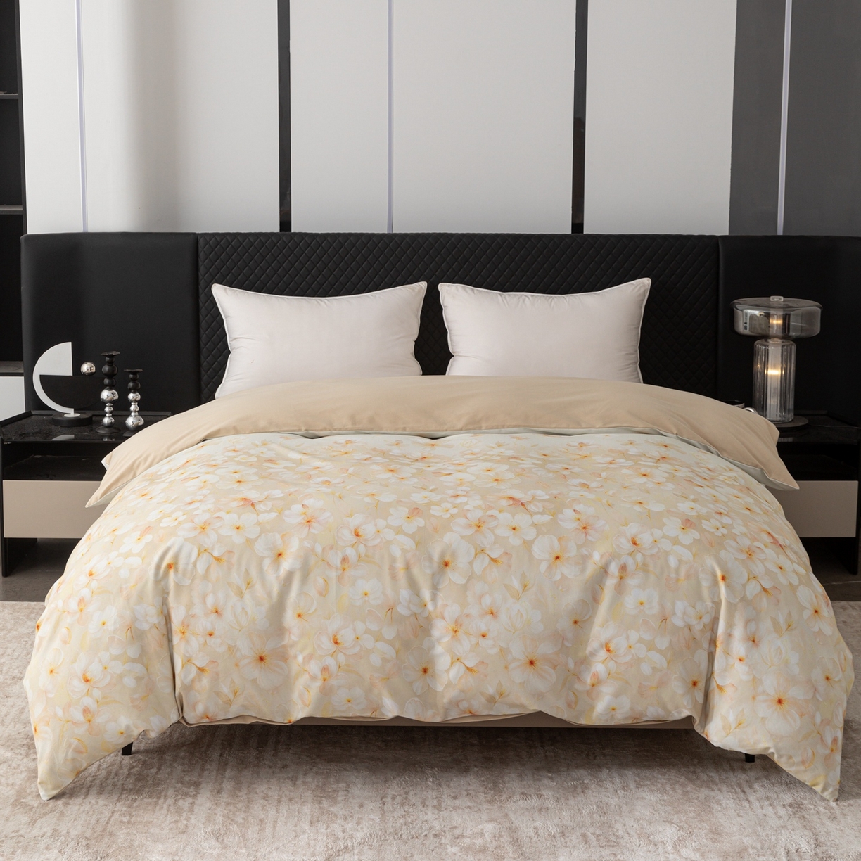 91家纺网 家纺一手货源 找家纺 晶缦家纺 2025新款加厚纯棉全棉磨毛四件套 寂香米