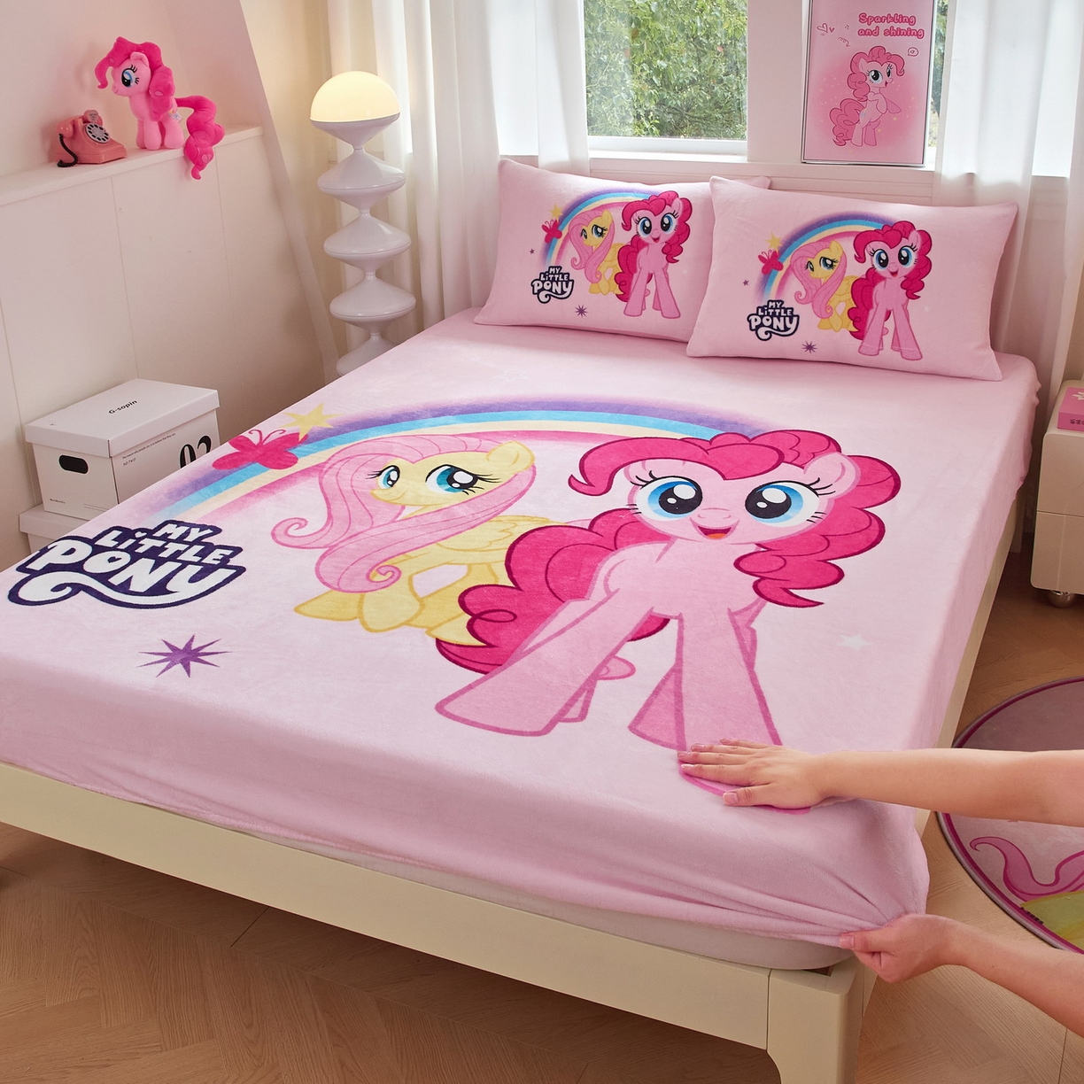 蘭菲家纺 2025新款小马宝莉牛奶绒单床笠 床笠单件 伙伴(宝莉)