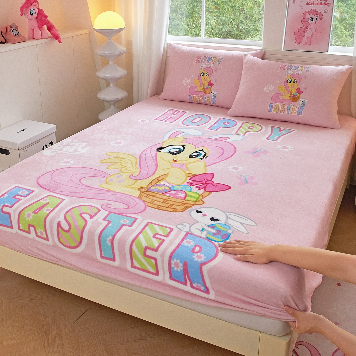 蘭菲家纺 2025新款小马宝莉牛奶绒单床笠 床笠单件 粉色(宝莉)