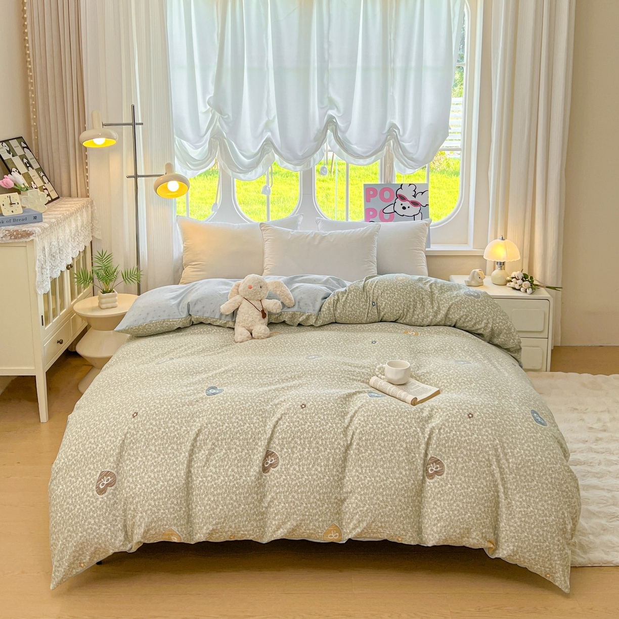 91家纺网 家纺一手货源 找家纺 （总）韩后家纺 2025新款水洗棉印花系列四件套