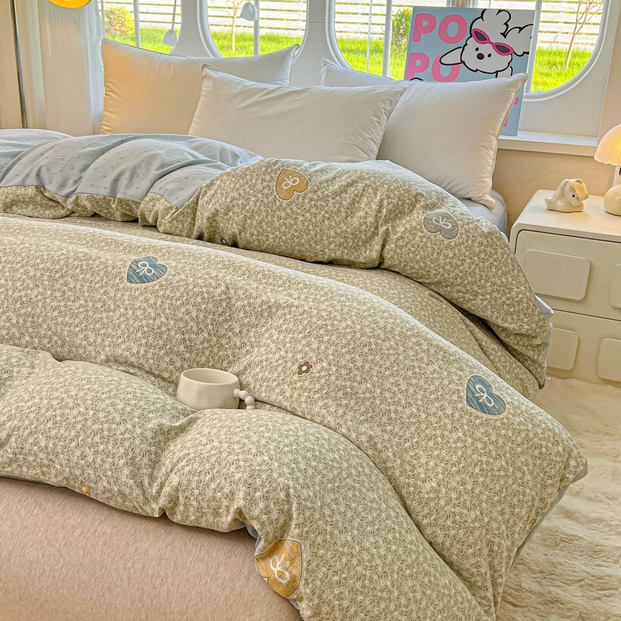 91家纺网 家纺一手货源 找家纺 （总）韩后家纺 2025新款水洗棉印花系列四件套