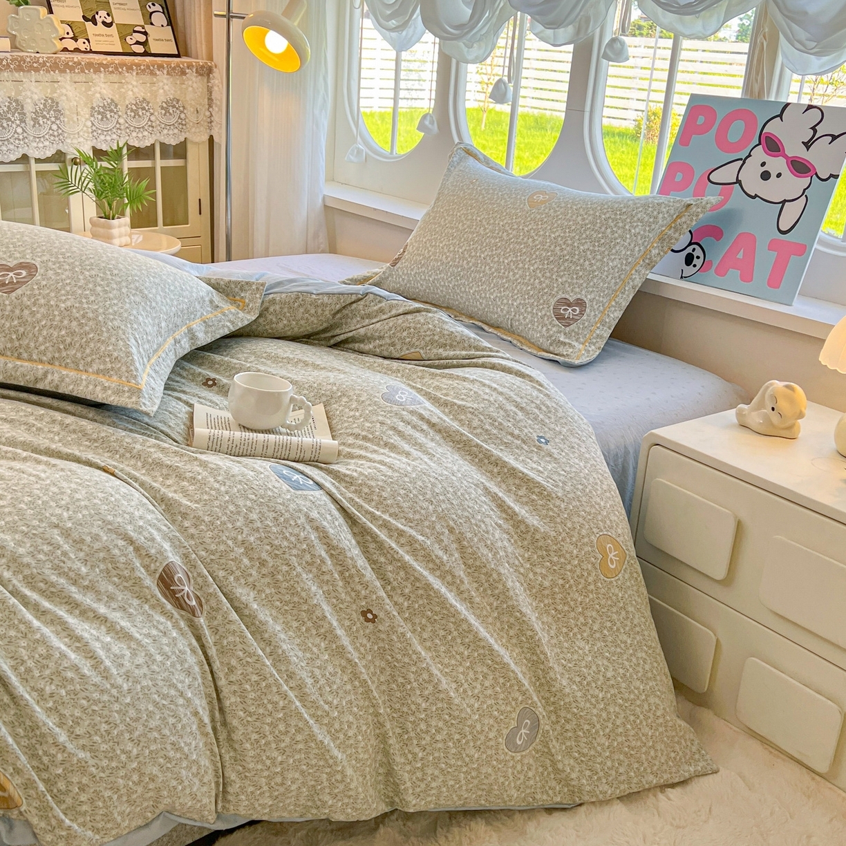 91家纺网 家纺一手货源 找家纺 （总）韩后家纺 2025新款水洗棉印花系列四件套