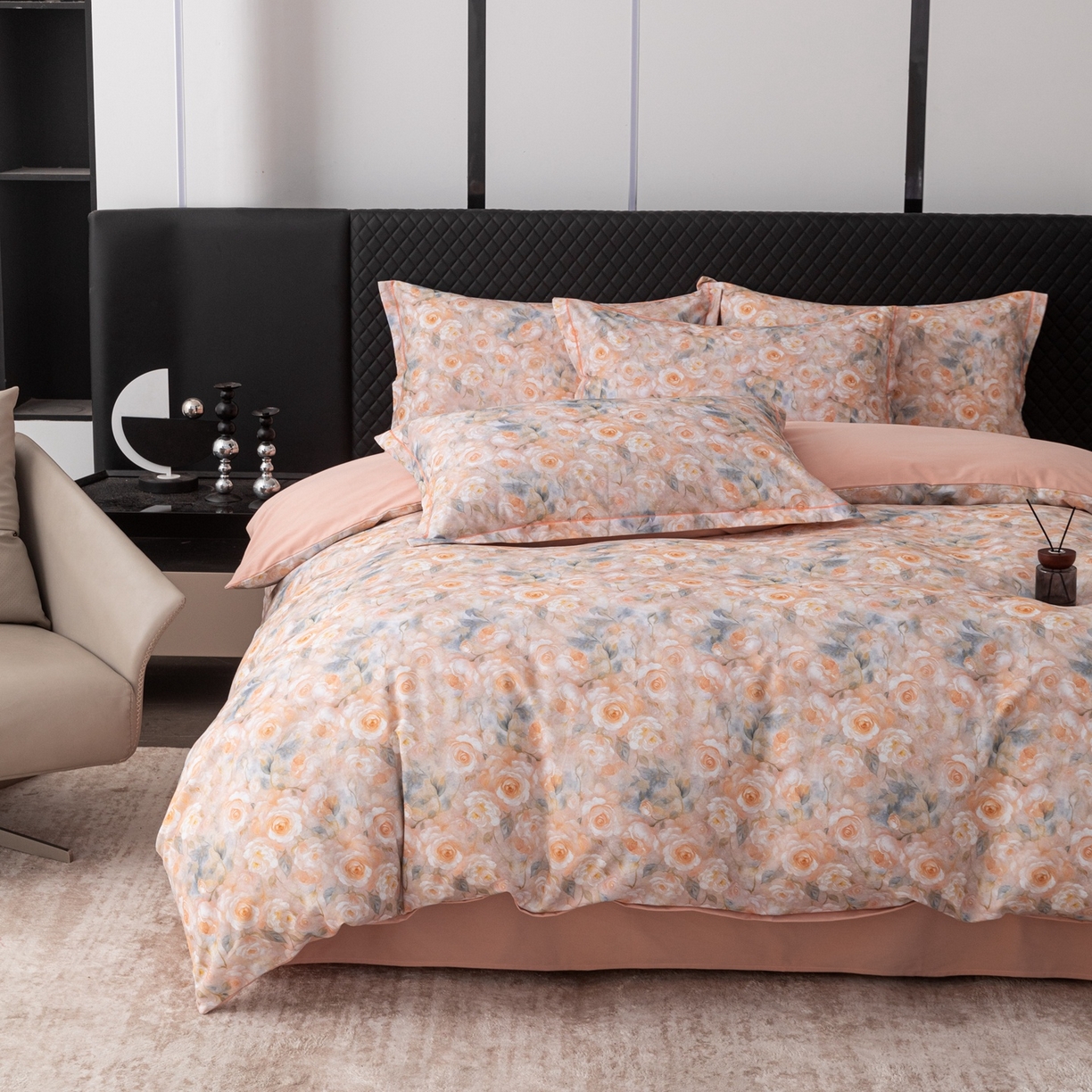 91家纺网 家纺一手货源 找家纺 晶缦家纺 2025新款加厚纯棉全棉磨毛四件套 淡颜黄