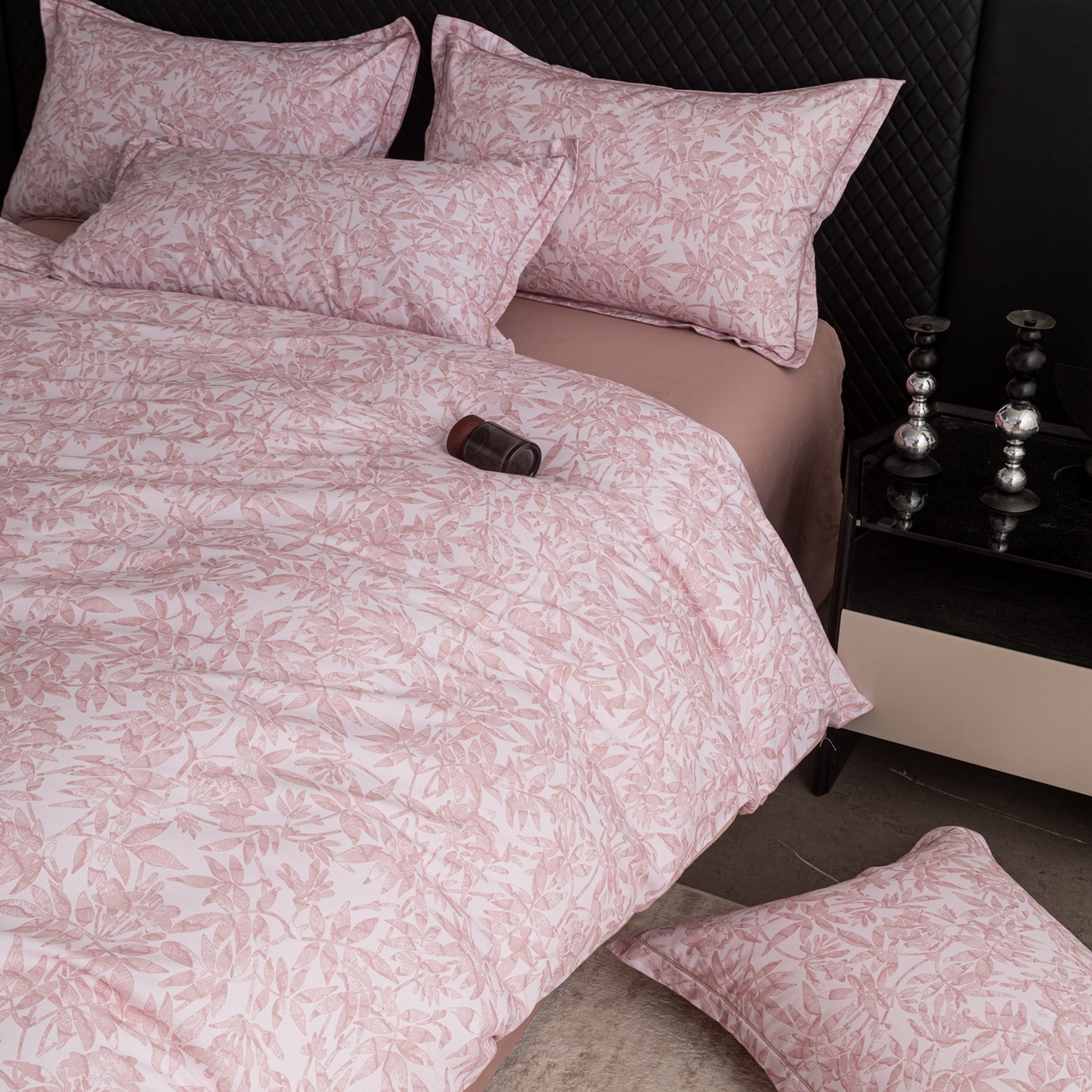 91家纺网 家纺一手货源 找家纺 晶缦家纺 2025新款加厚纯棉全棉磨毛四件套 恋影春天粉