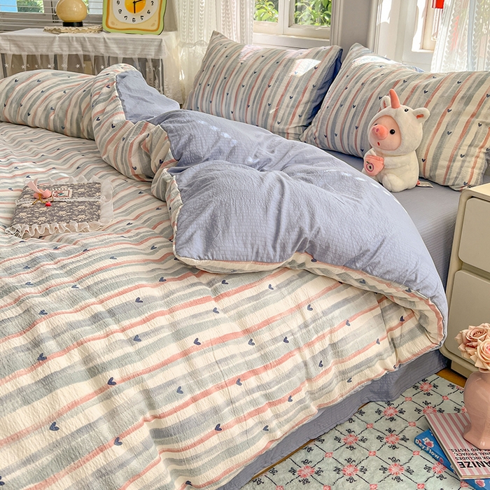 91家纺网 家纺一手货源 找家纺 （总）优佳优品 2025新款高克重云感双层纱印花四件套