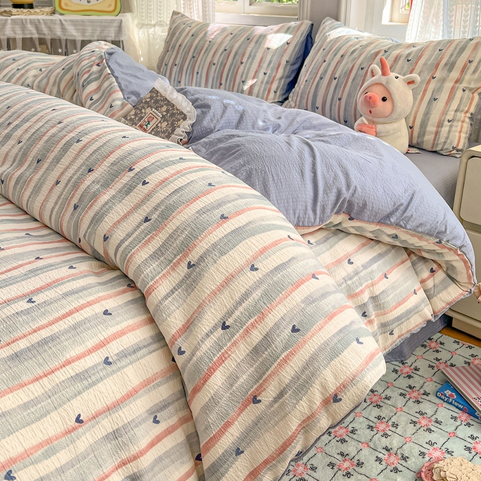 91家纺网 家纺一手货源 找家纺 （总）优佳优品 2025新款高克重云感双层纱印花四件套