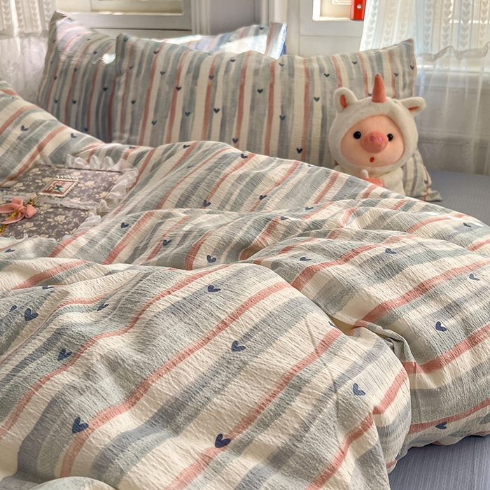 91家纺网 家纺一手货源 找家纺 （总）优佳优品 2025新款高克重云感双层纱印花四件套