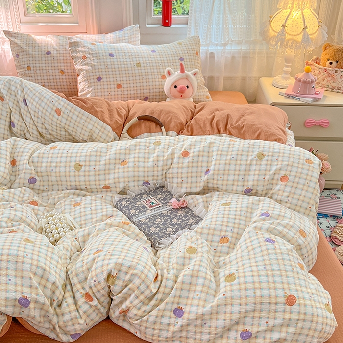 91家纺网 家纺一手货源 找家纺 （总）优佳优品 2025新款高克重云感双层纱印花四件套