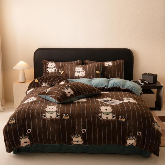 91家纺网 家纺一手货源 找家纺 （总）梦纤绒 2025新款兔毛绒四件套