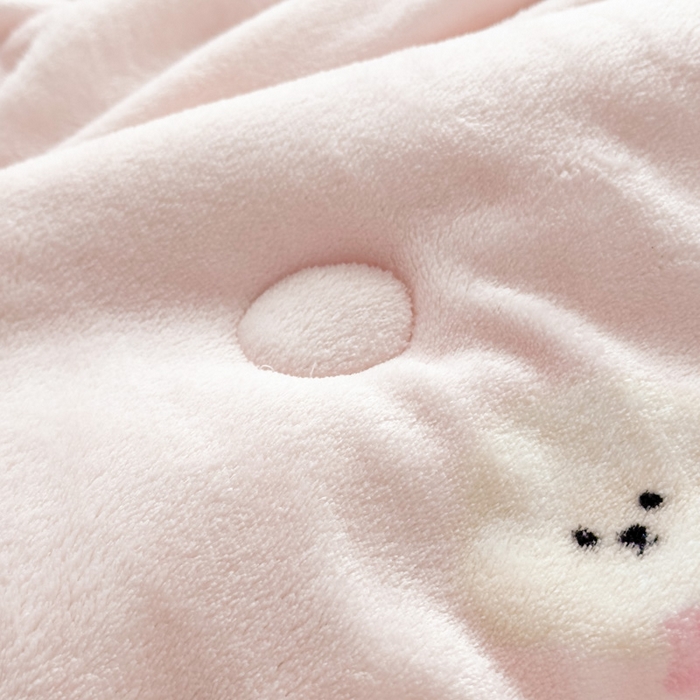 91家纺网 家纺一手货源 找家纺 爱彼家纺 2025新款奶油风羊羔绒+牛奶绒可爱卡通被子被芯秋被冬被被子被芯-直播热门款 粉红甜点小狗