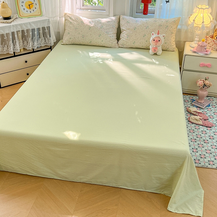 91家纺网 家纺一手货源 找家纺 优尚佳生活馆 2025新款高克重云感双层纱印花四件套 花絮柔枝