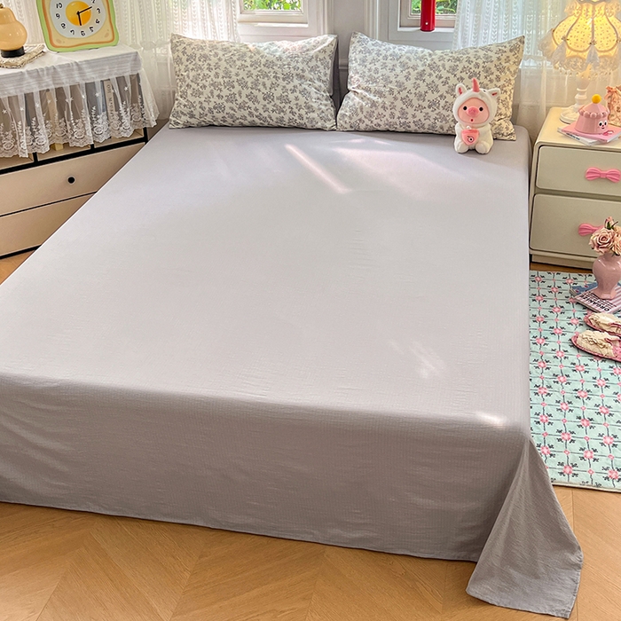 91家纺网 家纺一手货源 找家纺 优尚佳生活馆 2025新款高克重云感双层纱印花四件套 絮语花栖