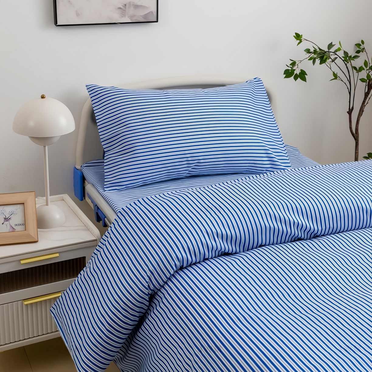 91家纺网 家纺一手货源 找家纺 （总）鑫保源 2025新款医用床品、三线条，全棉涤棉三件套