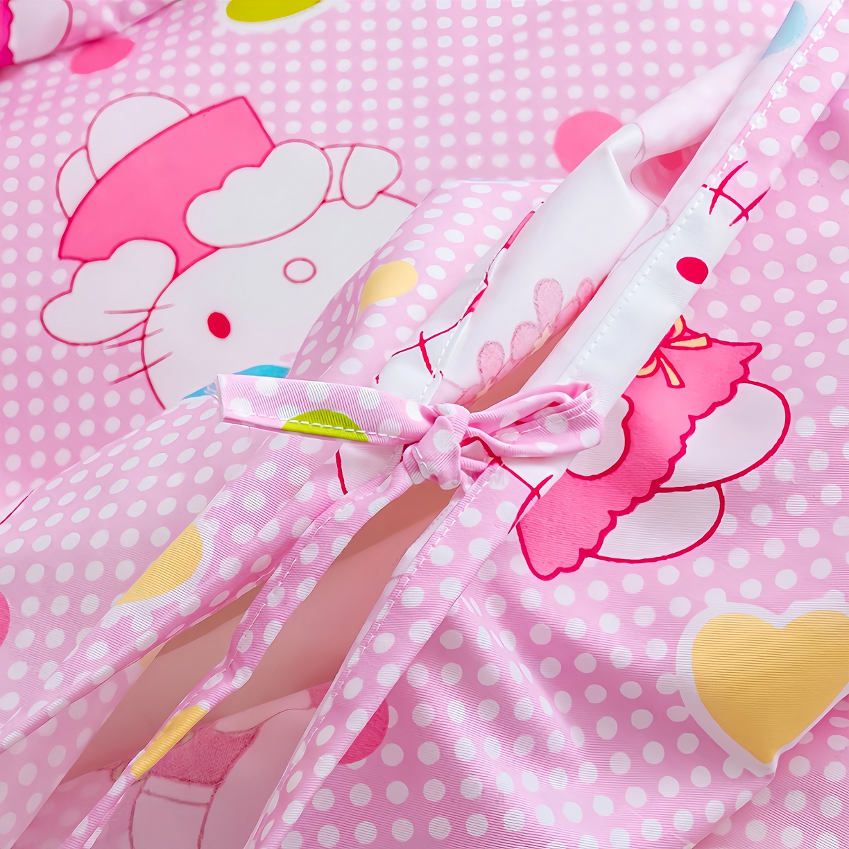 91家纺网 家纺一手货源 找家纺 （总）鑫保源 2025新款医用床品、粉花猫KT猫，全棉涤棉三件套