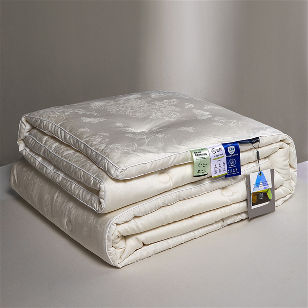 91家纺网 家纺一手货源 找家纺 （总）麦肯锡 2025新款寐颜冬季高端新品60s天丝棉提花春秋被子母被冬被-寐影