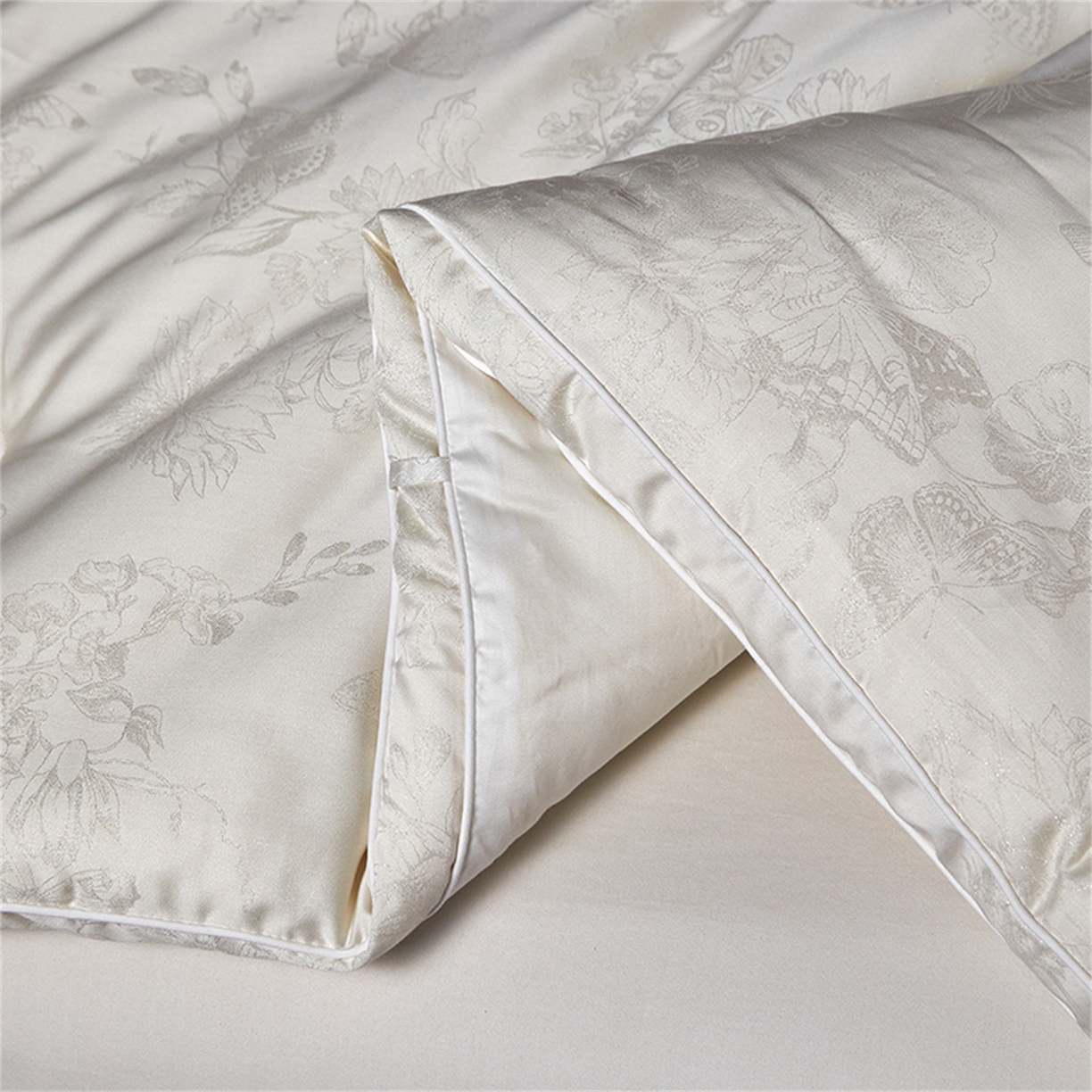 91家纺网 家纺一手货源 找家纺 （总）麦肯锡 2025新款寐颜冬季高端新品60s天丝棉提花春秋被子母被冬被-寐影