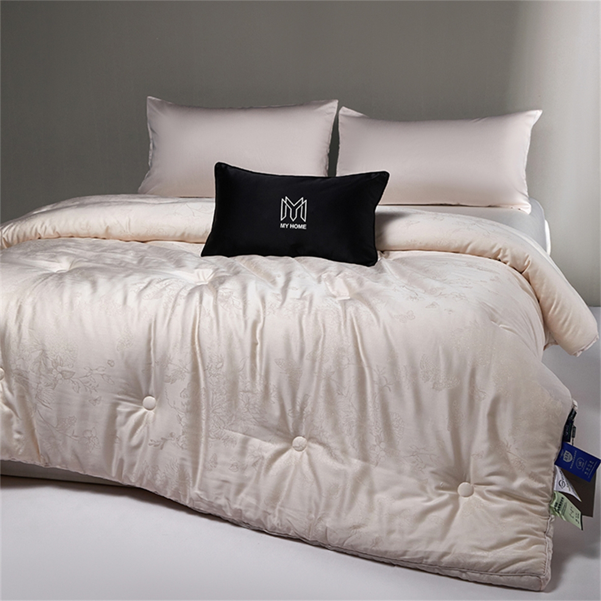 麦肯锡 2025新款寐颜冬季高端新品60s天丝棉提花春秋被子母被冬被-寐影 粉黛