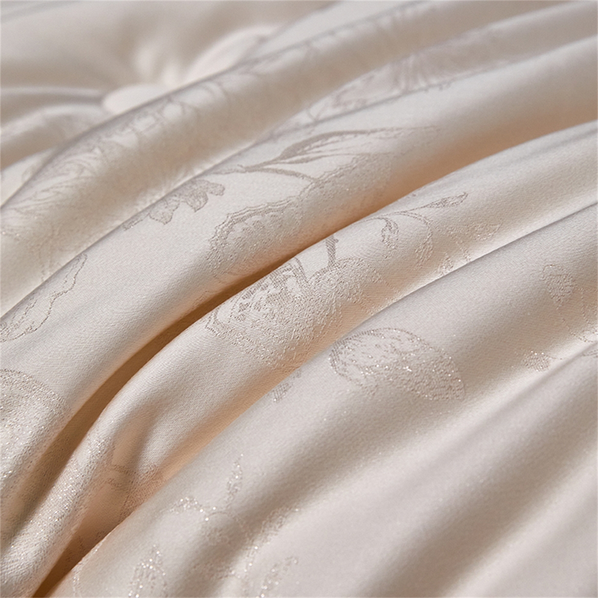 91家纺网 家纺一手货源 找家纺 麦肯锡 2025新款寐颜冬季高端新品60s天丝棉提花春秋被子母被冬被-寐影 粉黛