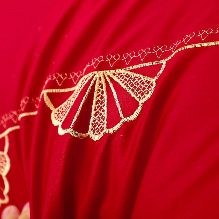 91家纺网 家纺一手货源 找家纺 糖果枕芯 2025新款刺绣婚庆大红枕芯新款婚庆枕芯-新款-新婚大喜