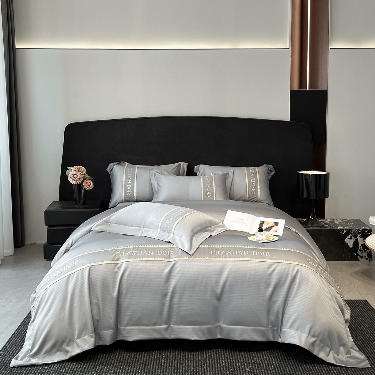 91家纺网 家纺一手货源 找家纺 置顶家纺 2025新款奥斯卡男士商务100支四件套 奥斯卡-绅士灰