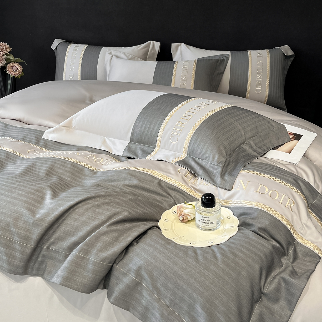 91家纺网 家纺一手货源 找家纺 置顶家纺 2025新款奥斯卡男士商务100支四件套 奥斯卡-山灰