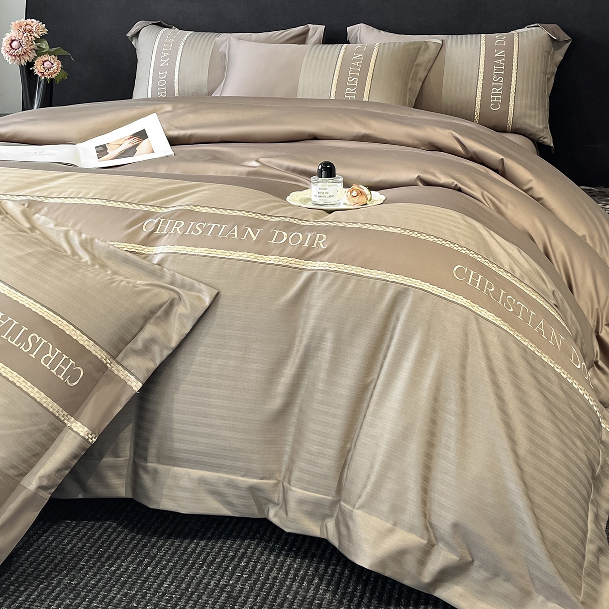 91家纺网 家纺一手货源 找家纺 置顶家纺 2025新款奥斯卡男士商务100支四件套 奥斯卡-火山灰