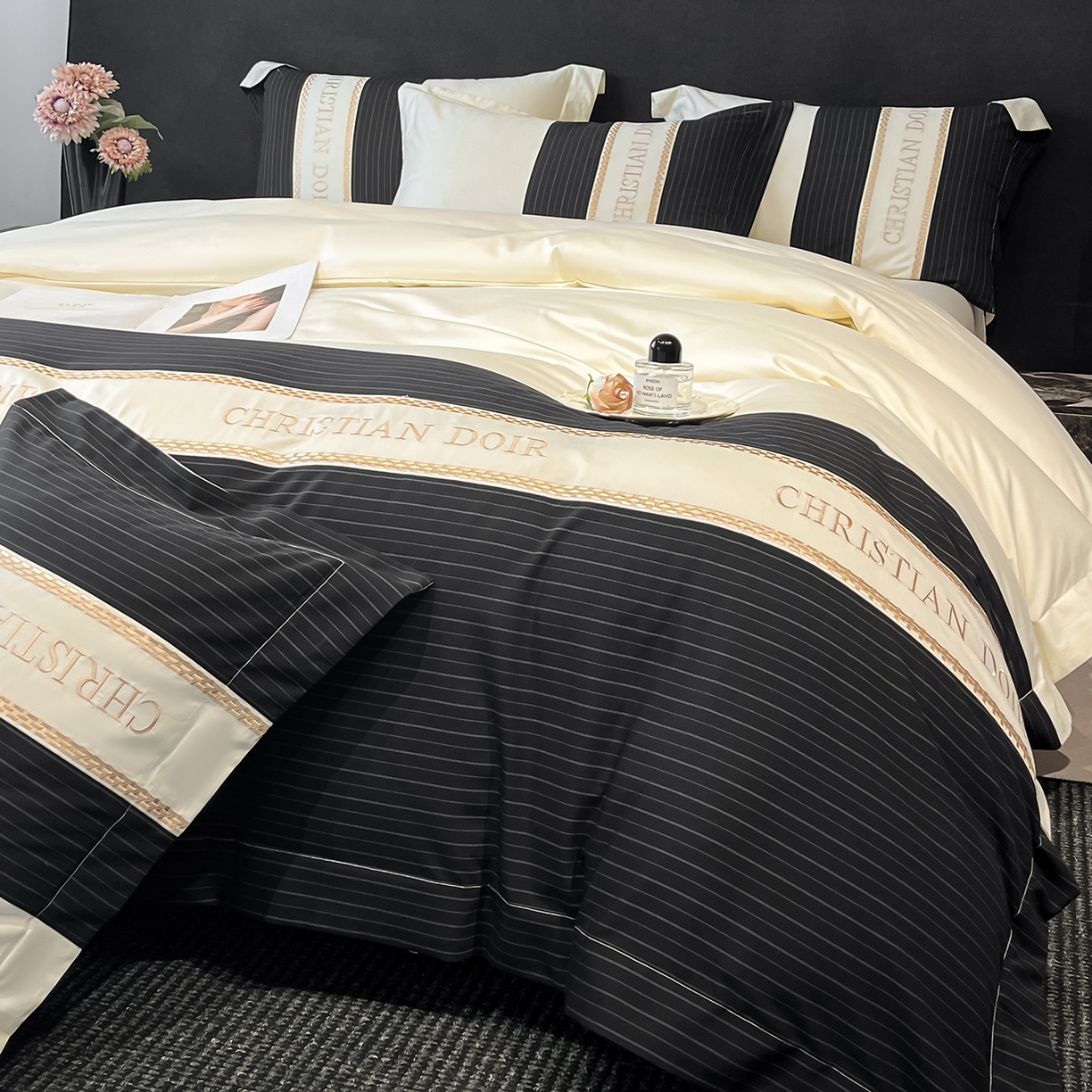 91家纺网 家纺一手货源 找家纺 （总）置顶家纺 2025新款奥斯卡男士商务100支四件套