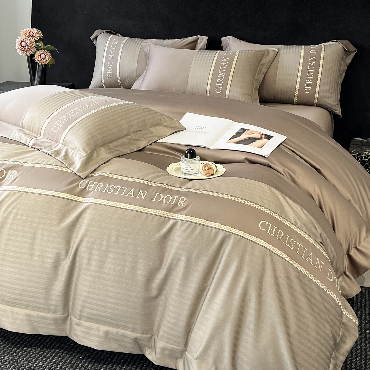 91家纺网 家纺一手货源 找家纺 置顶家纺 2025新款奥斯卡男士商务100支四件套 奥斯卡-火山灰