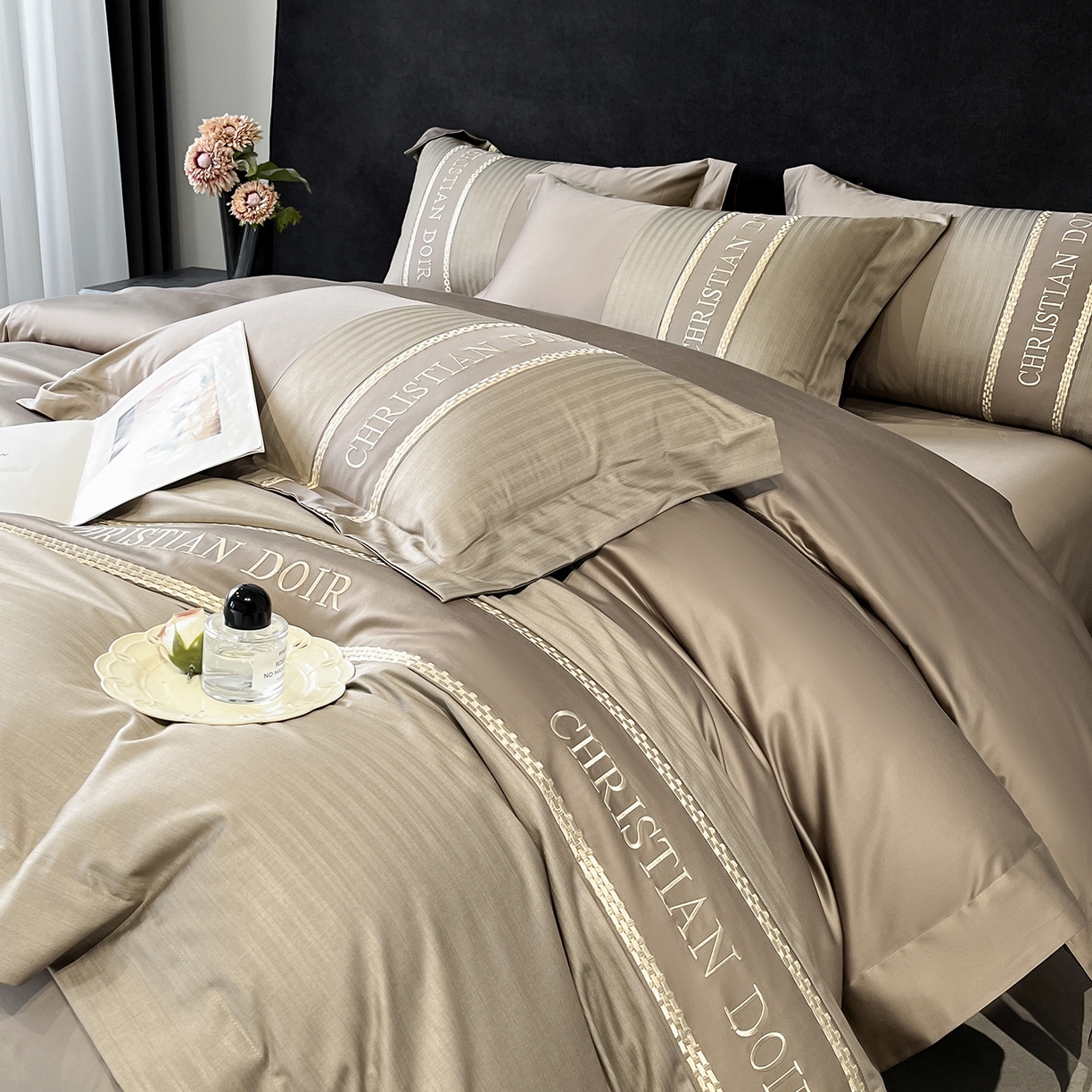 91家纺网 家纺一手货源 找家纺 置顶家纺 2025新款奥斯卡男士商务100支四件套 奥斯卡-火山灰