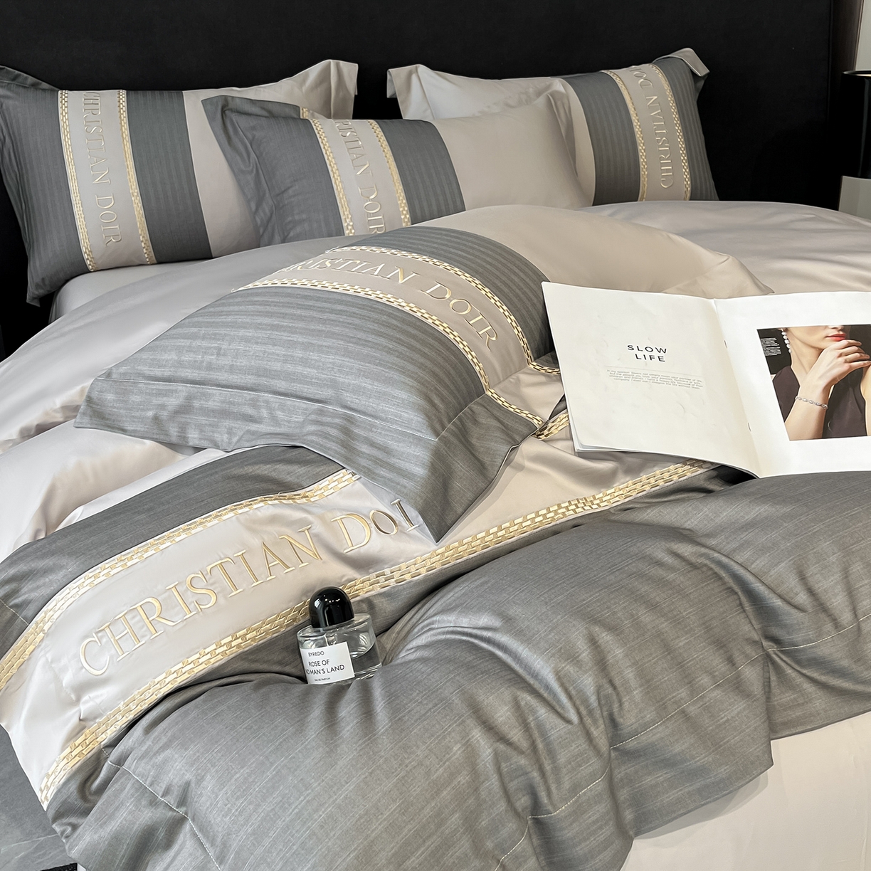 91家纺网 家纺一手货源 找家纺 置顶家纺 2025新款奥斯卡男士商务100支四件套 奥斯卡-山灰