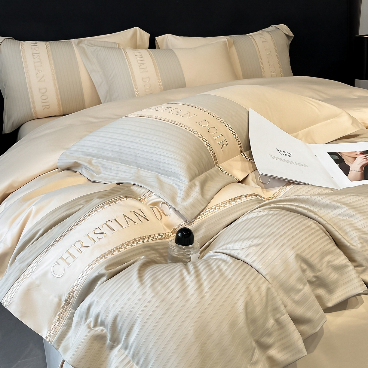 91家纺网 家纺一手货源 找家纺 置顶家纺 2025新款奥斯卡男士商务100支四件套 奥斯卡-浅米驼