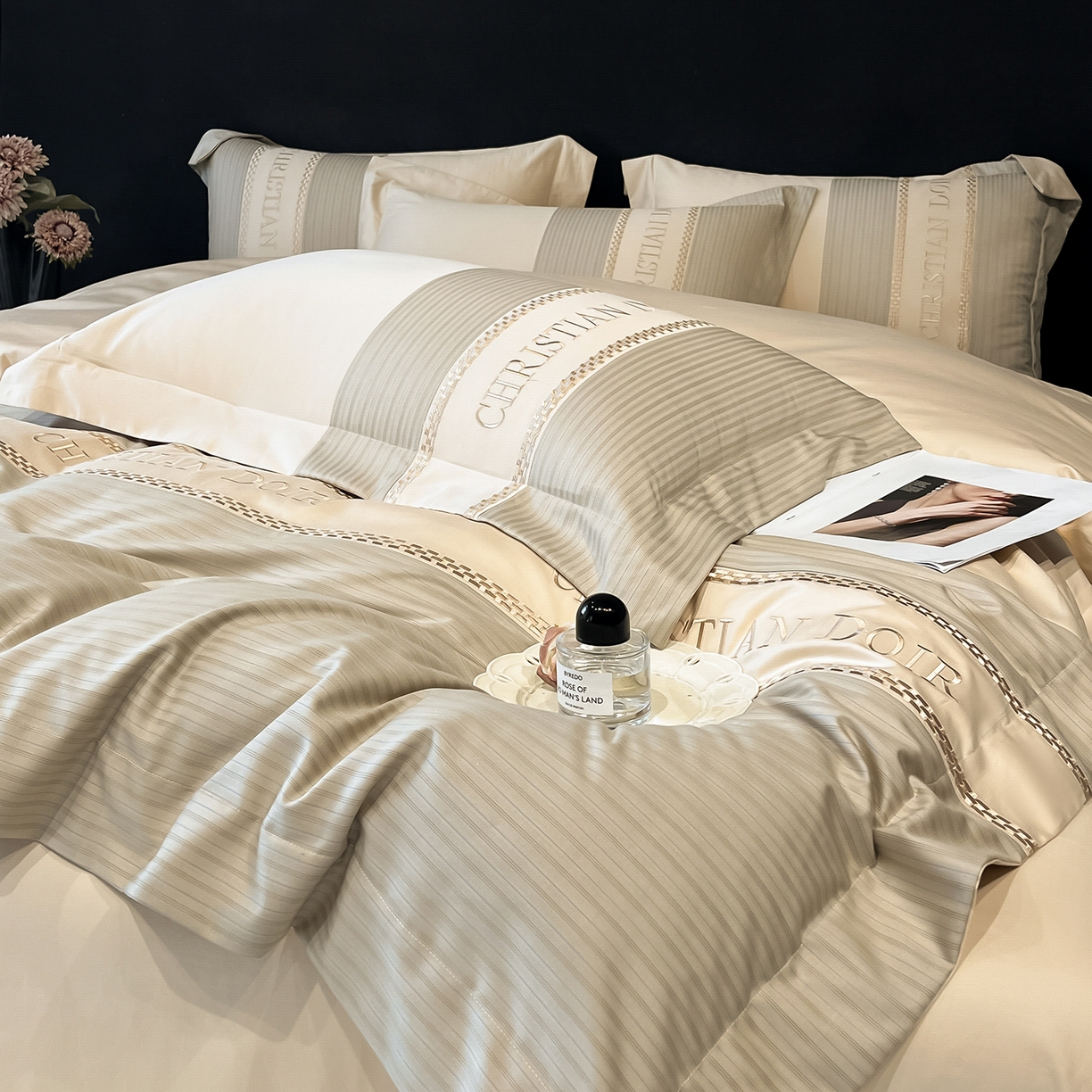 91家纺网 家纺一手货源 找家纺 置顶家纺 2025新款奥斯卡男士商务100支四件套 奥斯卡-浅米驼