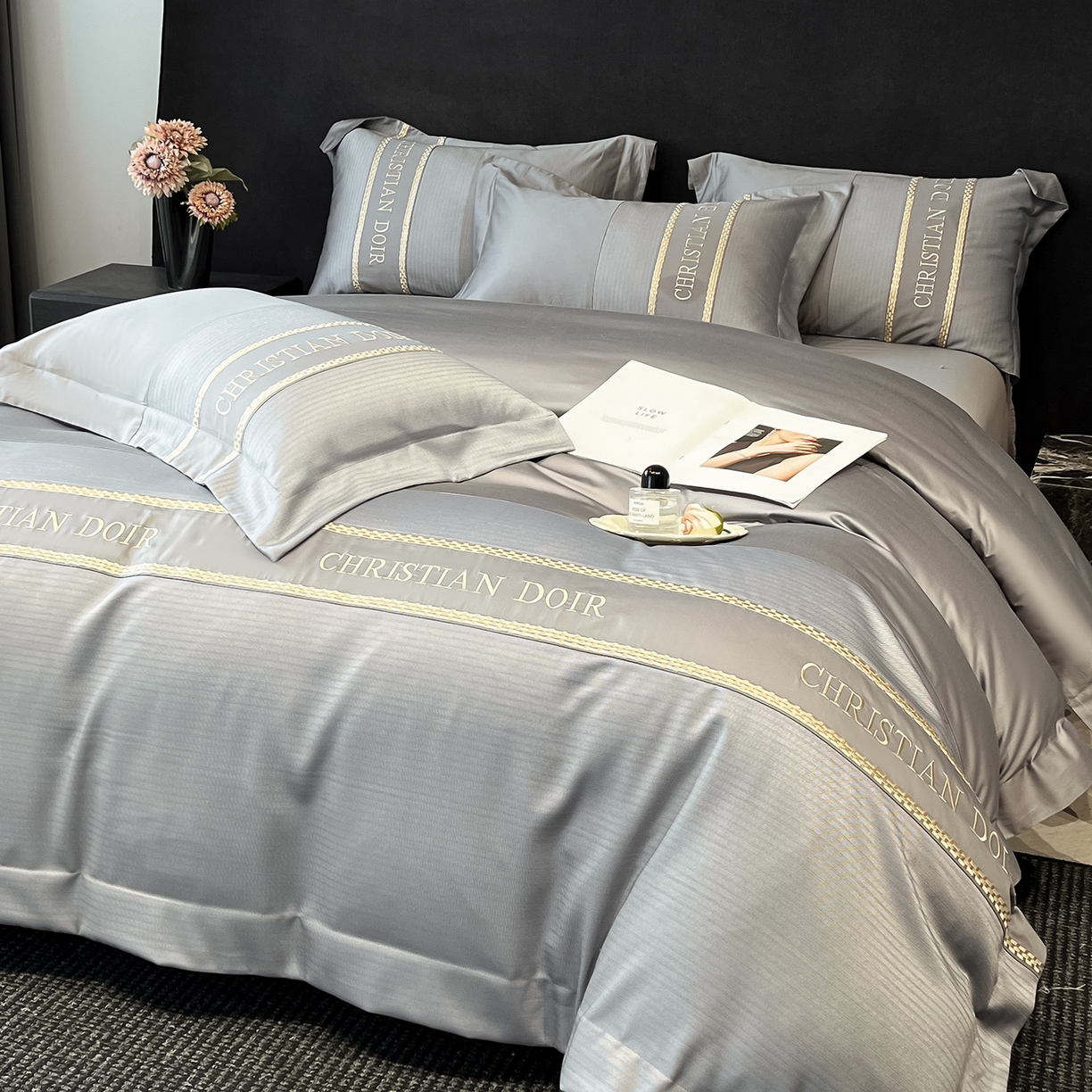 91家纺网 家纺一手货源 找家纺 置顶家纺 2025新款奥斯卡男士商务100支四件套 奥斯卡-绅士灰