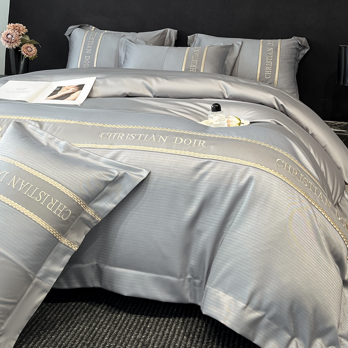 91家纺网 家纺一手货源 找家纺 置顶家纺 2025新款奥斯卡男士商务100支四件套 奥斯卡-绅士灰